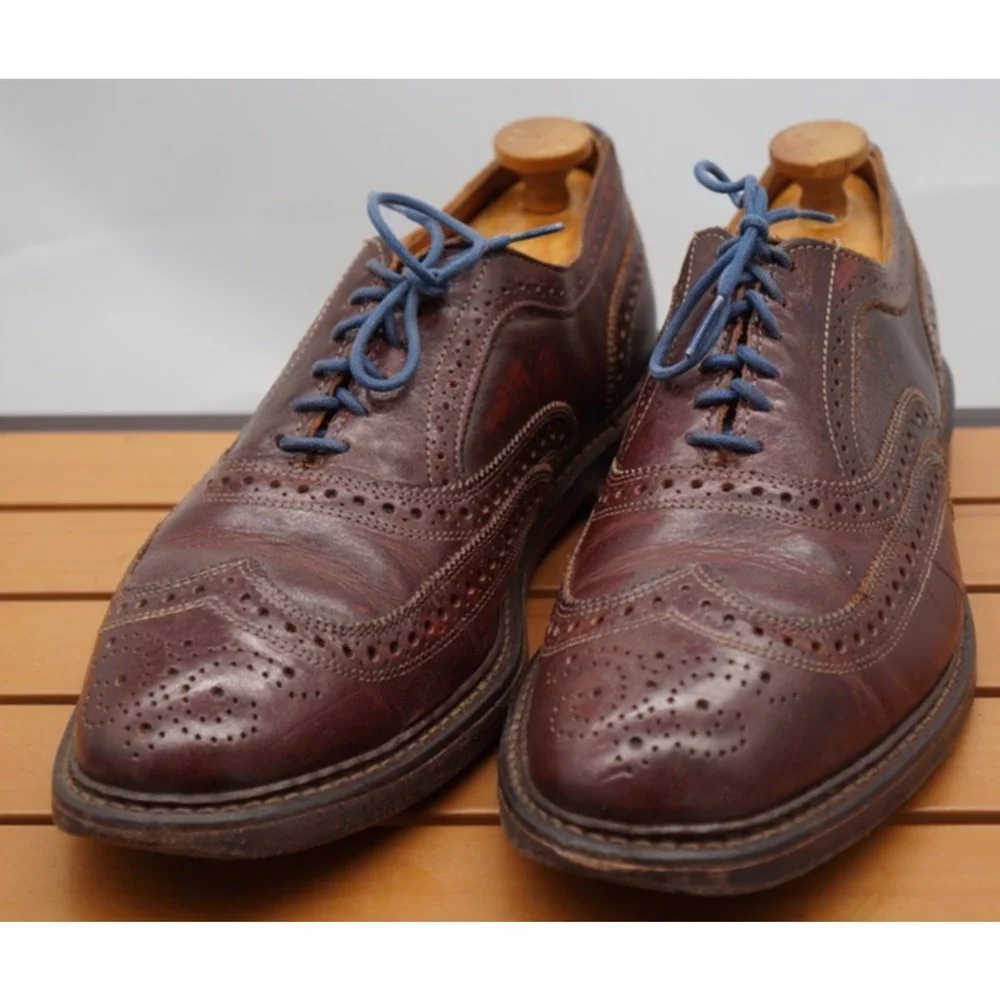Allen Edmonds MCTAVISH Wingtip Chestnut Brown Shoes Size 10.5 (E Wide)